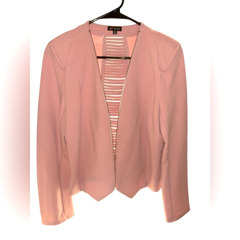 Michel Pink Blazer Lightweight Minimalist Design